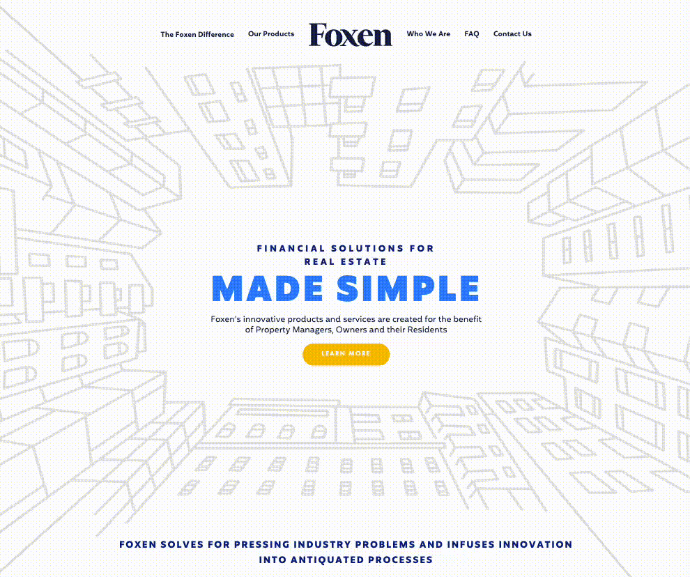 A screen recording of the Foxen website